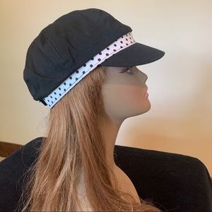Goorin Bros.hat cap black w/ polka dot band